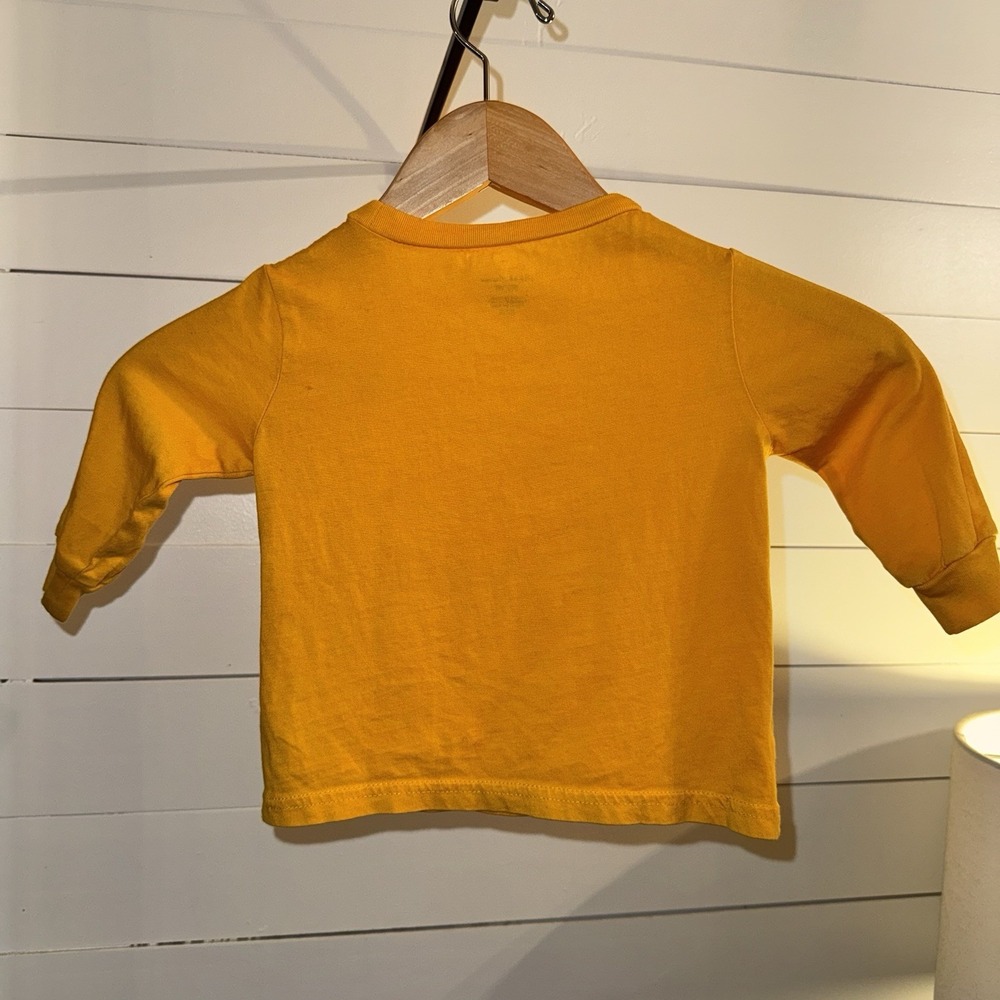Ralph Lauren Baby 18M Yellow Long Sleeve Cotton T-Shirt Embroidered Logo - Picture 2 of 9
